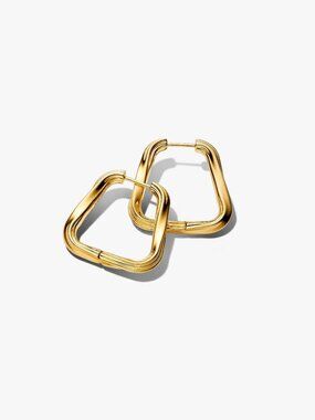 Pandora Twisted Triangle Large Hoop Earrings